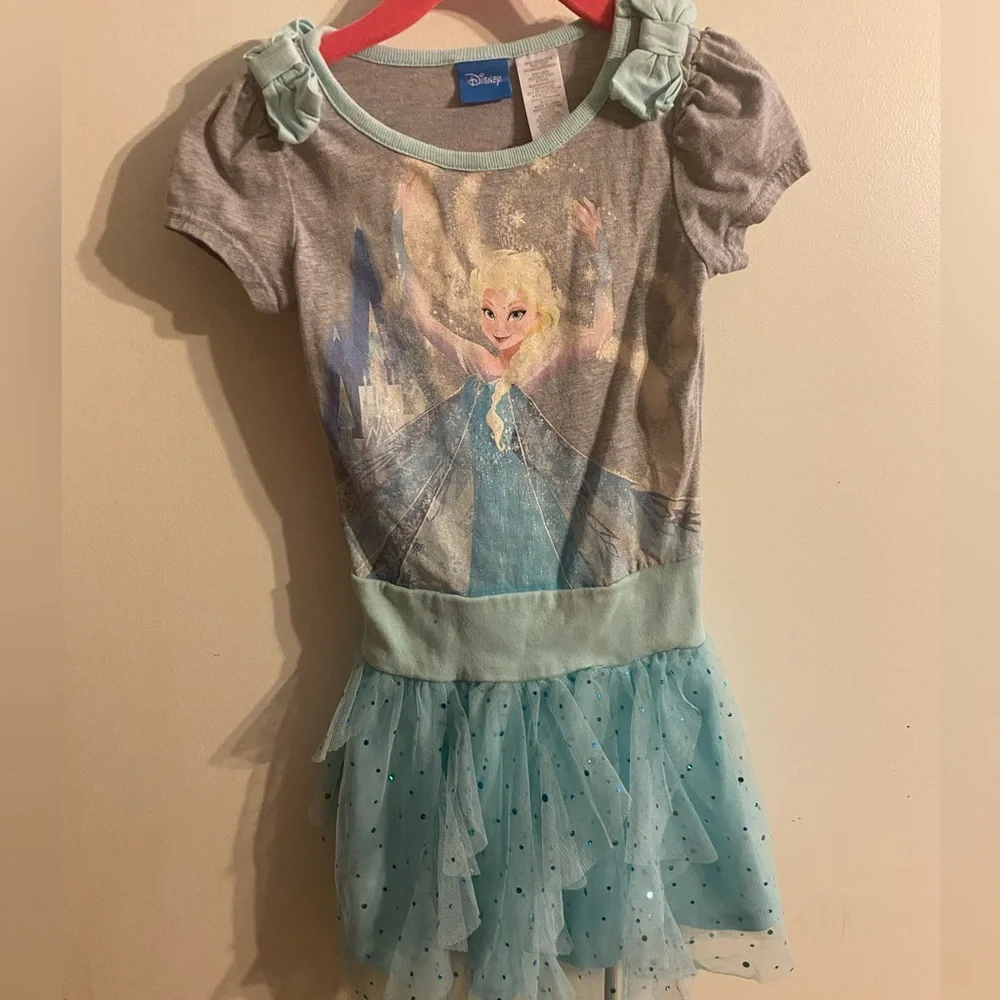 Disney Frozen Elsa girls sparkle tutu dress‎ sz XS 4-5